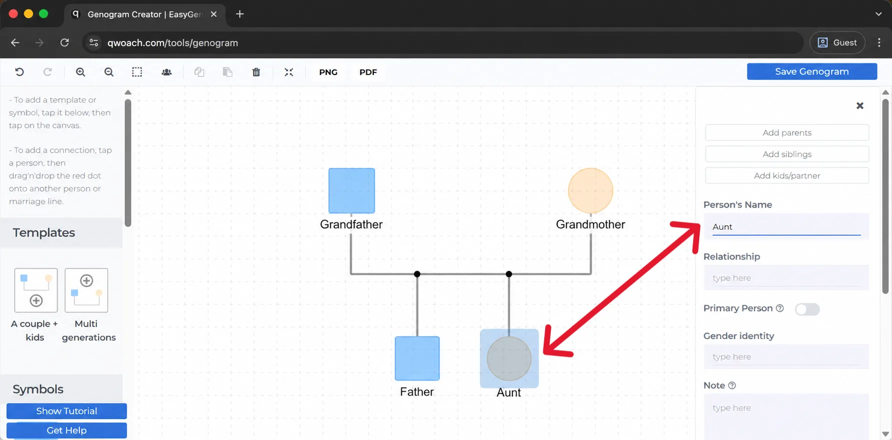 Adding Names to 2nd Generation
