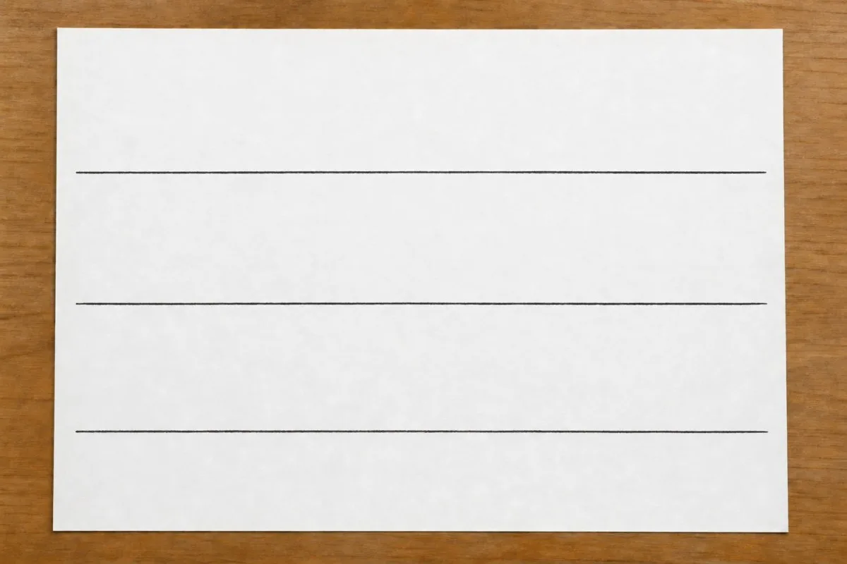 Landscape paper with 3 horizontal lines added in