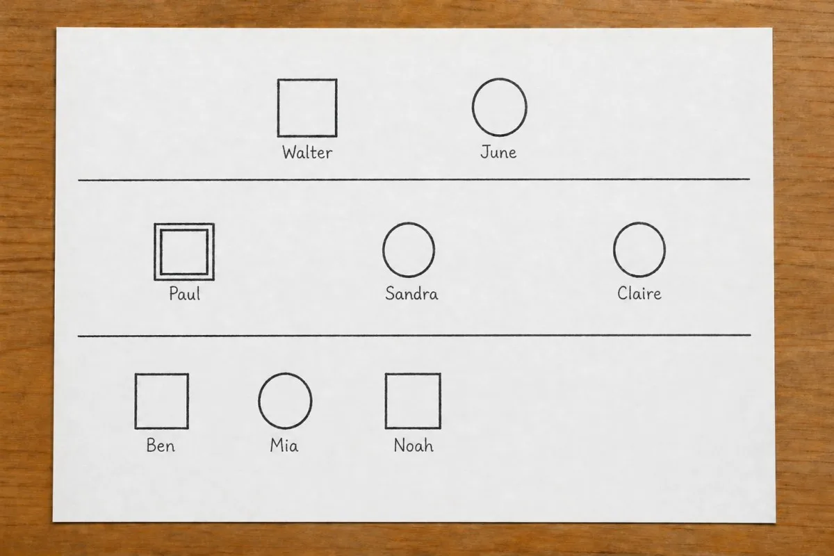 Placing people in pencil positions