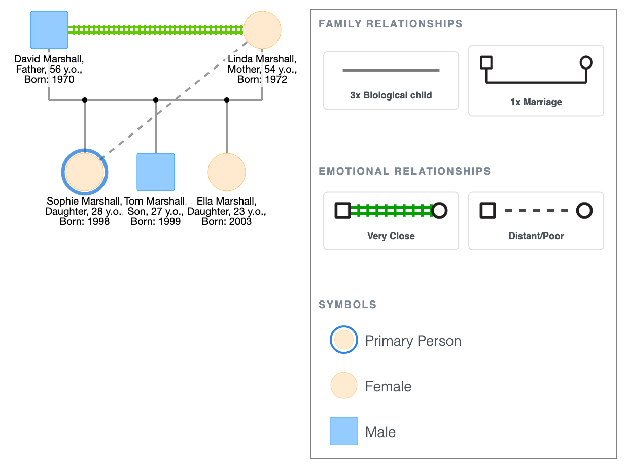 Simple Genogram Example