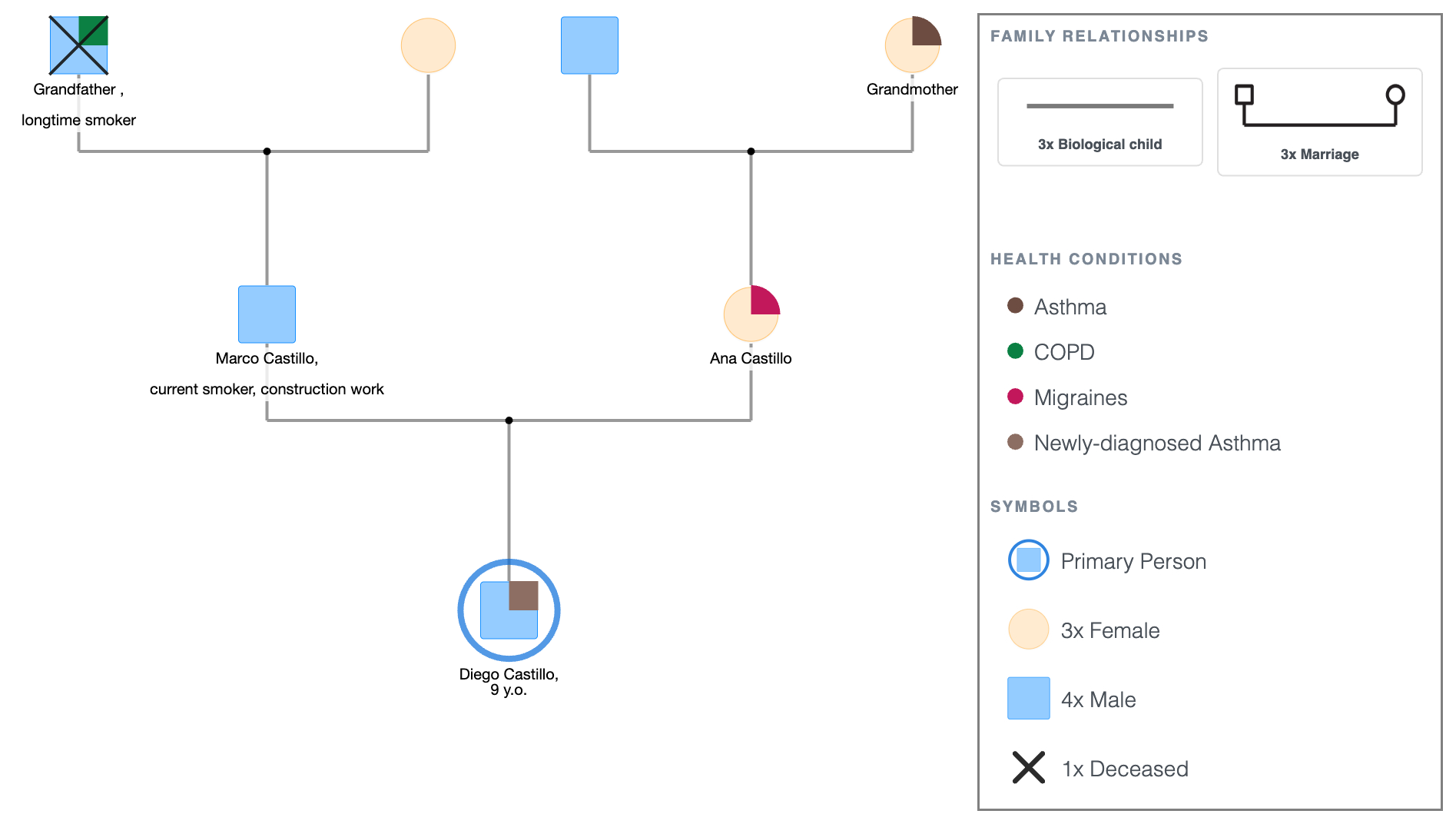The Castillo Family Genogram
