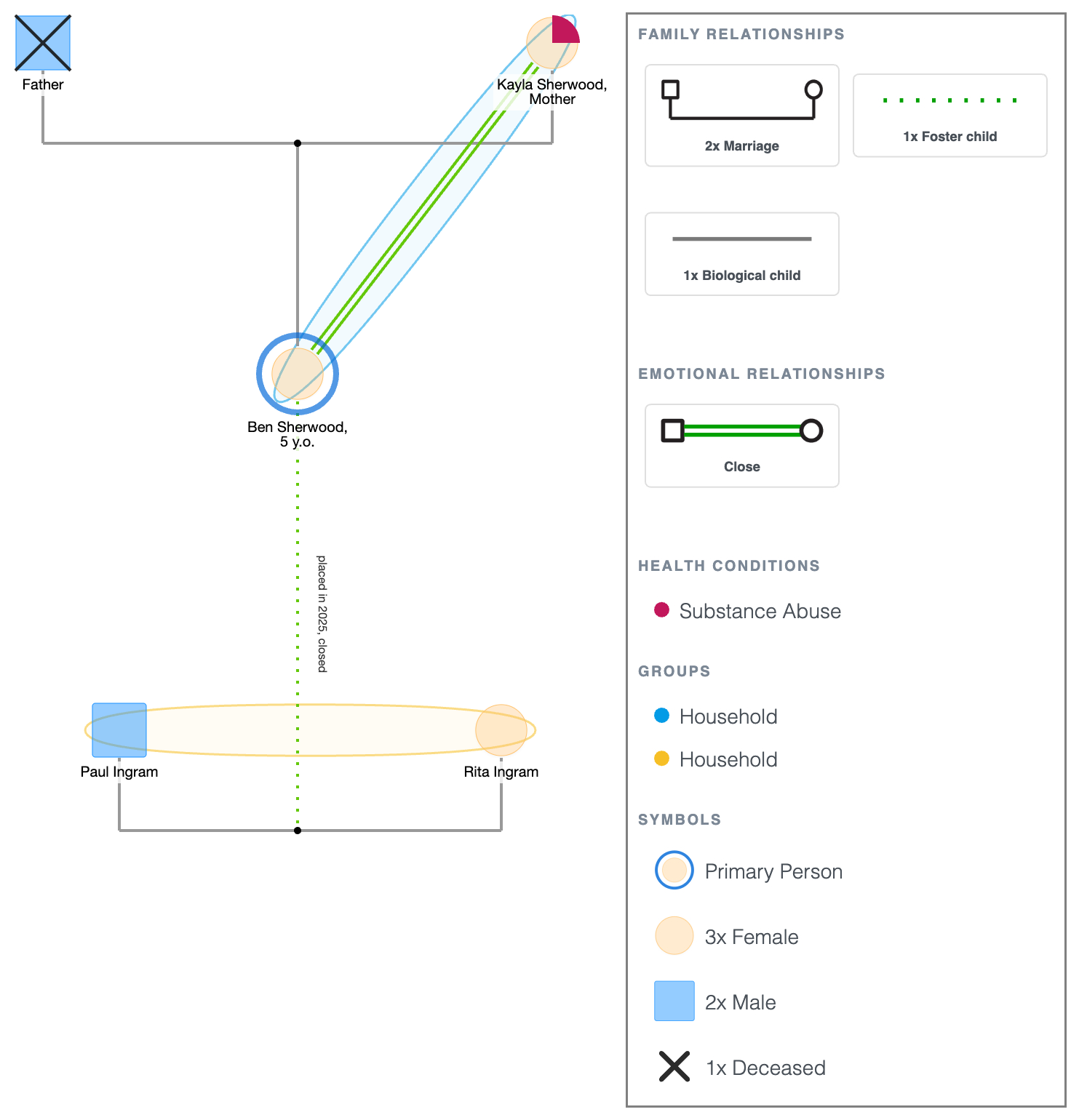 Genogram for Foster Care (12 Months)
