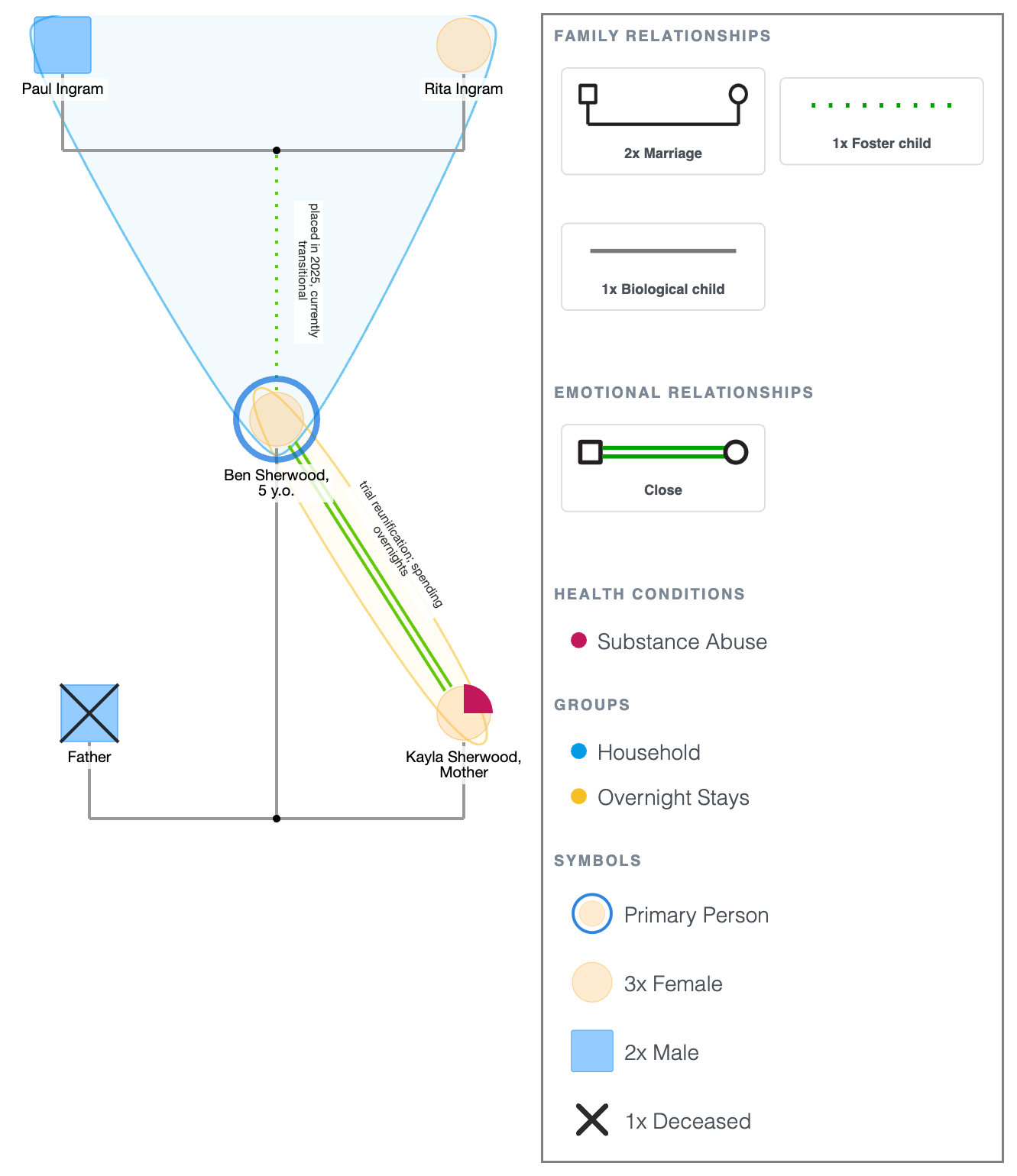 Genogram for Foster Care (9 Months)