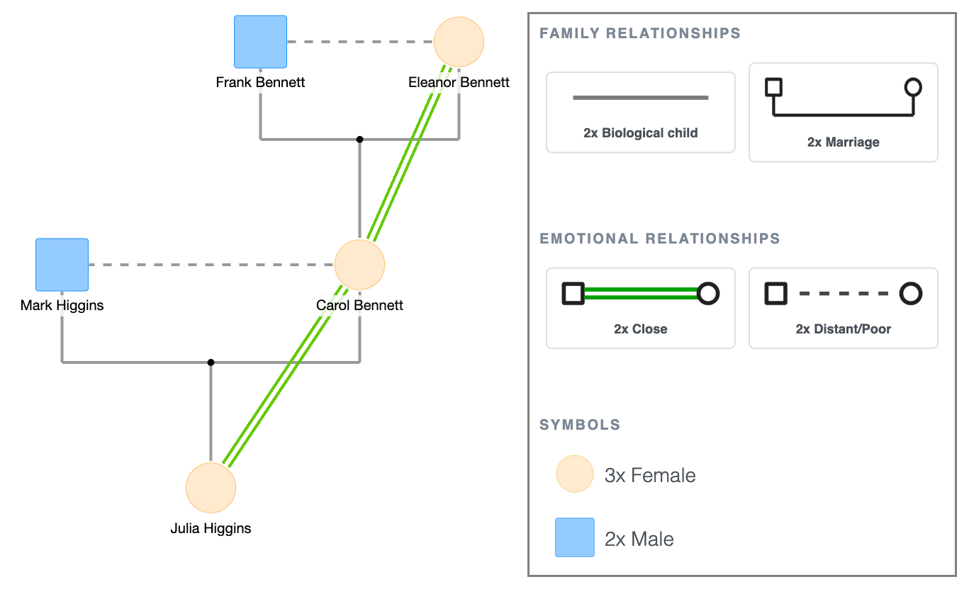 Genogram Interpretation Example