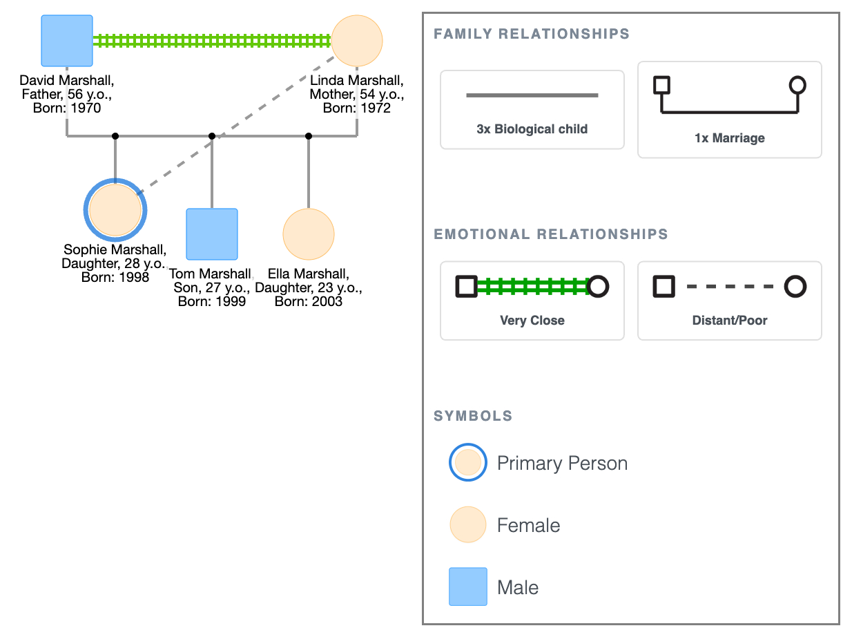 Simple Genogram Example